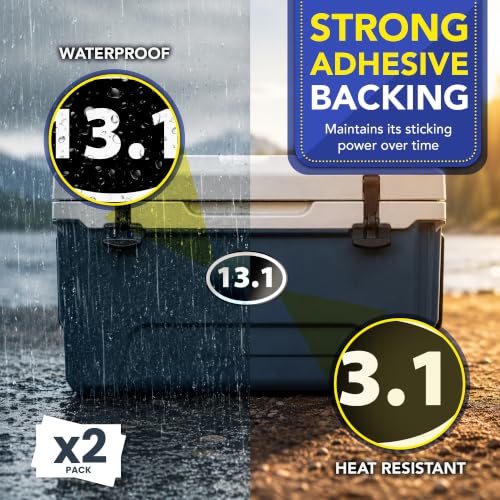 Image of 13.1 Half Marathon Inverted Black Oval Runner Adhesive Decal Sticker, 2 Pack, 5.5x3.5 Inch, Heavy Duty Adhesion to Car Window, Bumper, etc