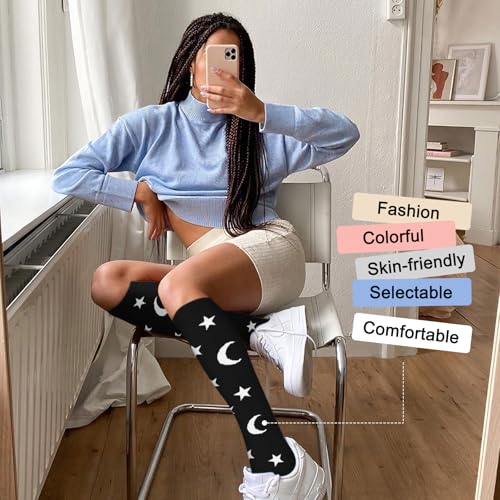 Image of Iseasoo 4 Pairs Compression Socks for Women Circulation-Best Support for Nurses,Running,Athletic,Travel