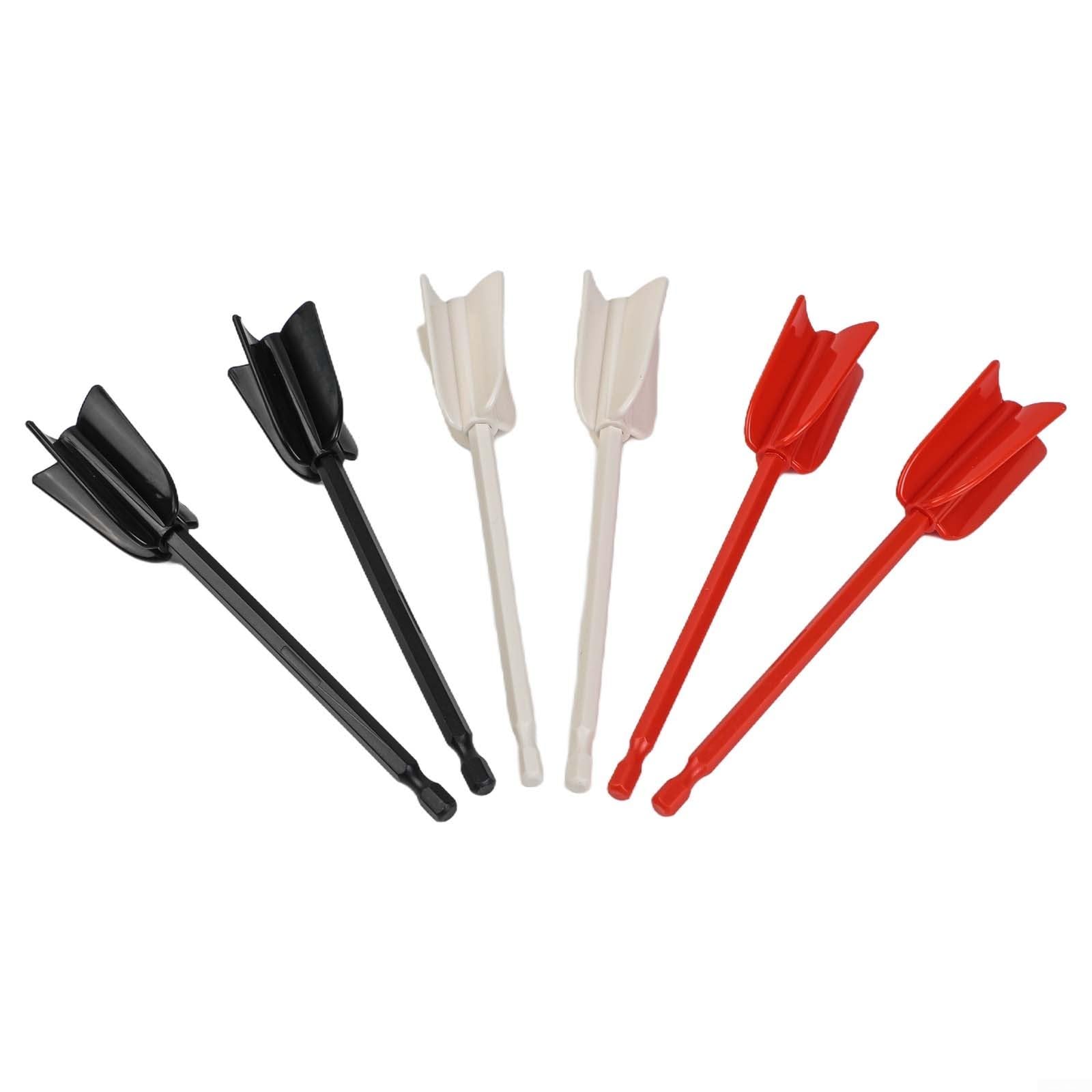 6 accesorios mezcladores de resina epoxi para taladro, batidor en espiral para pinturas, esmaltes de cerámica, manchas, 16.5 pulgadas de largo, varillas mezcladoras ABS reutilizables
