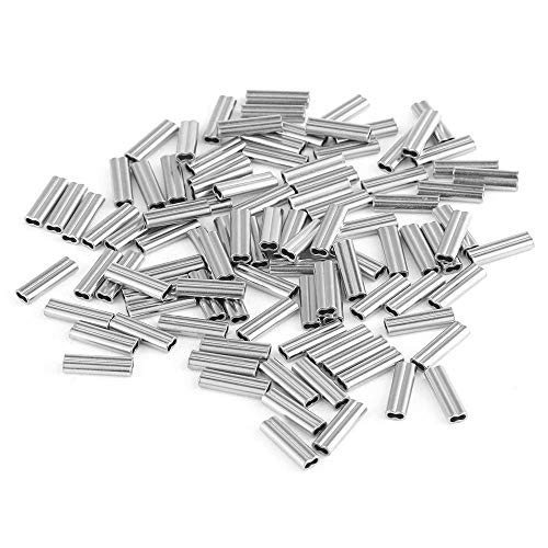 image for ICE SEA Double Barrel Crimp Sleeve Kit 150cs-300pcs Copper Crimping Lo