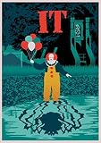 MIGHTYPRINT IT 1990 - Pennywise Balloons Vintage Art - Durable 17' x 24' Wall Art – NOT Made of Paper – Officially Licensed Collectible MP17240824