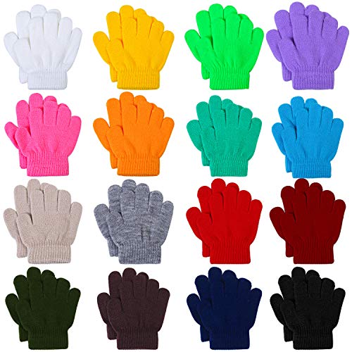 Tupa Lot de 16 paires de gants d'hiver chauds et magiques en tricot extensible pour garçons ou filles - - 80 Cover