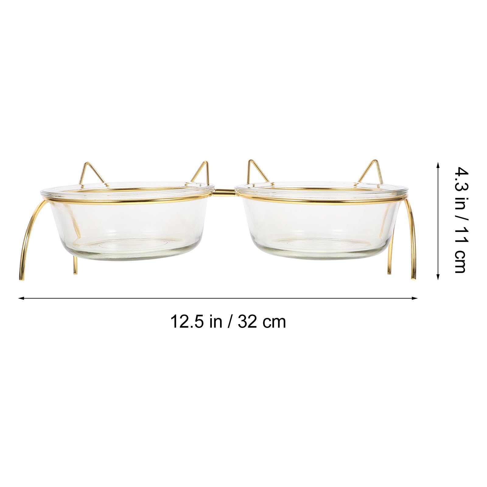 Erhöhter Katzennapf aus Glas mit Schräger Öffnung und Nackenschutz