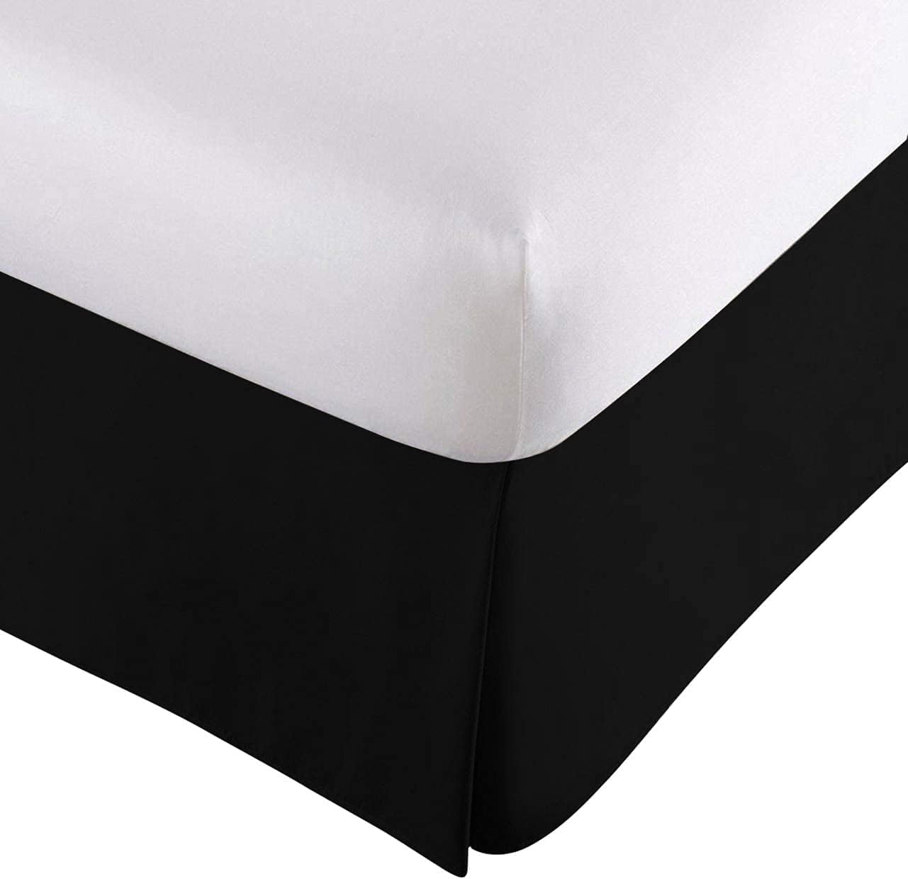 Lux Decor Collection Bed Skirt Easy Fit King Bed Skirt 16 Inch