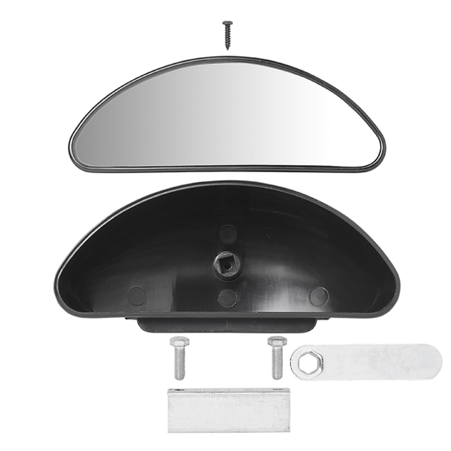 2 STK Toter Winkel Spiegel Weitwinkelspiegel 13,85 x 5 cm klemmbar | Zusatzspiegel Set universal aufklemmbar, waschanlagensicher und witterungsbeständig für PKW LKW Wohnmobil, Preiswert&Gut