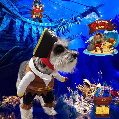 Disfraz Pirata para Perro y Gato Halloween Talla L miniatura 2