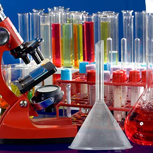 Embudo de vidrio de alta resistencia con tallo triangular para laboratorio 2
