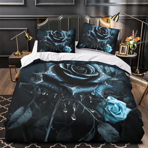 Parure de lit housse de couette double fermeture éclair douce