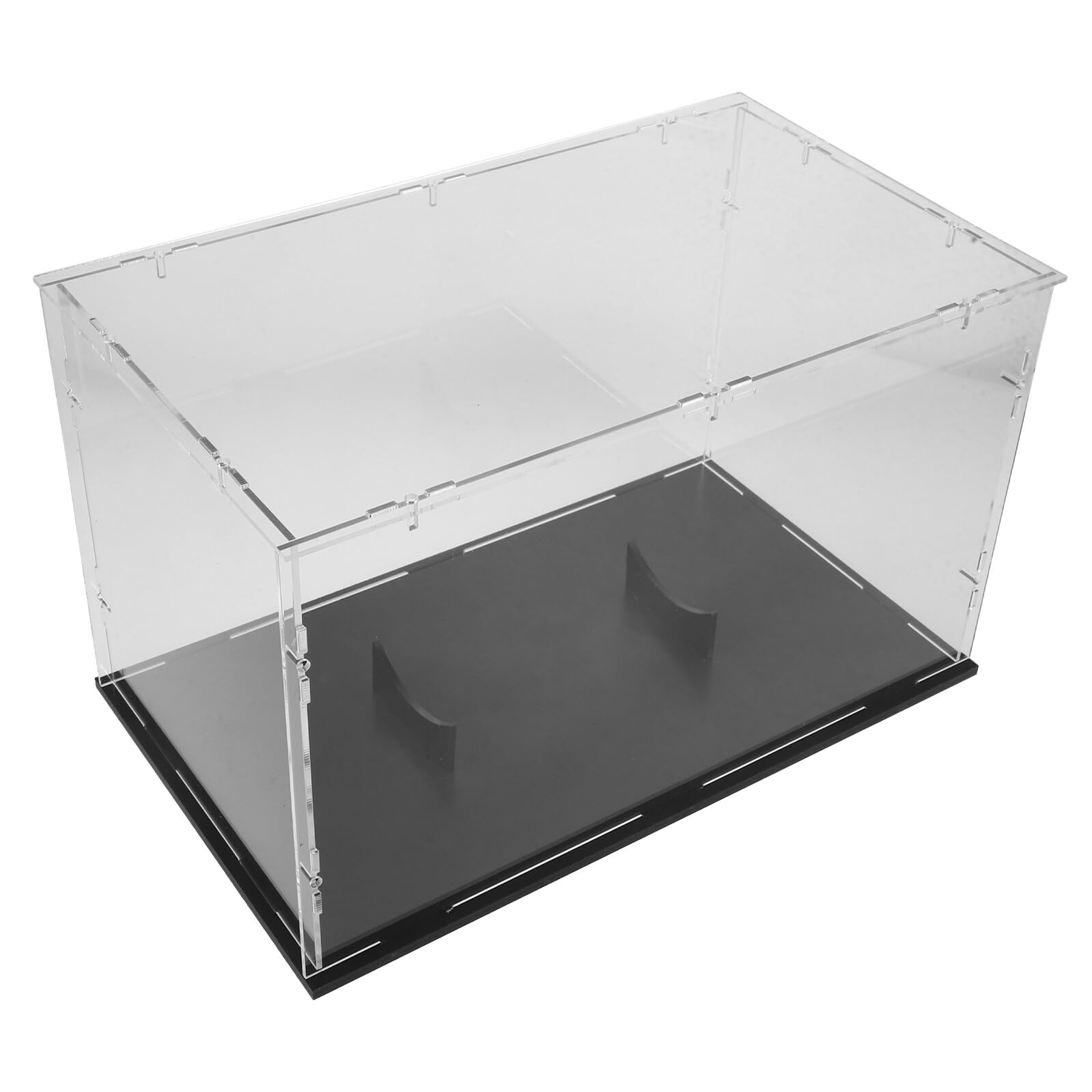 Boîte de rangement en acrylique pour ballon de rugby 318x180x190 mm vitrine avec socle noir Healvian