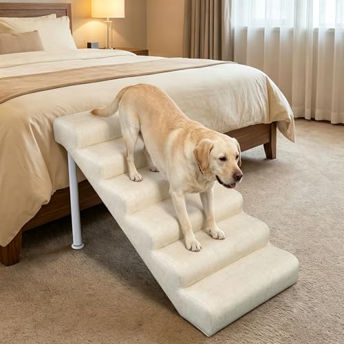 Dog Stairs for Bed & Couch, 19.7" Extra Wide Dog