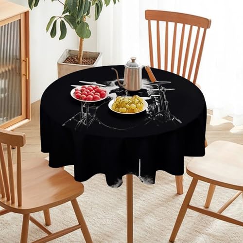 Nappe ronde imprimée batteur lavable pour table de cuisine - 6