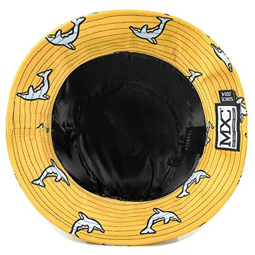Chapéu Bucket Hat MXC BRASIL Dolphin Golfinho Animal Love Tamanho:Único;Cor:Amarelo