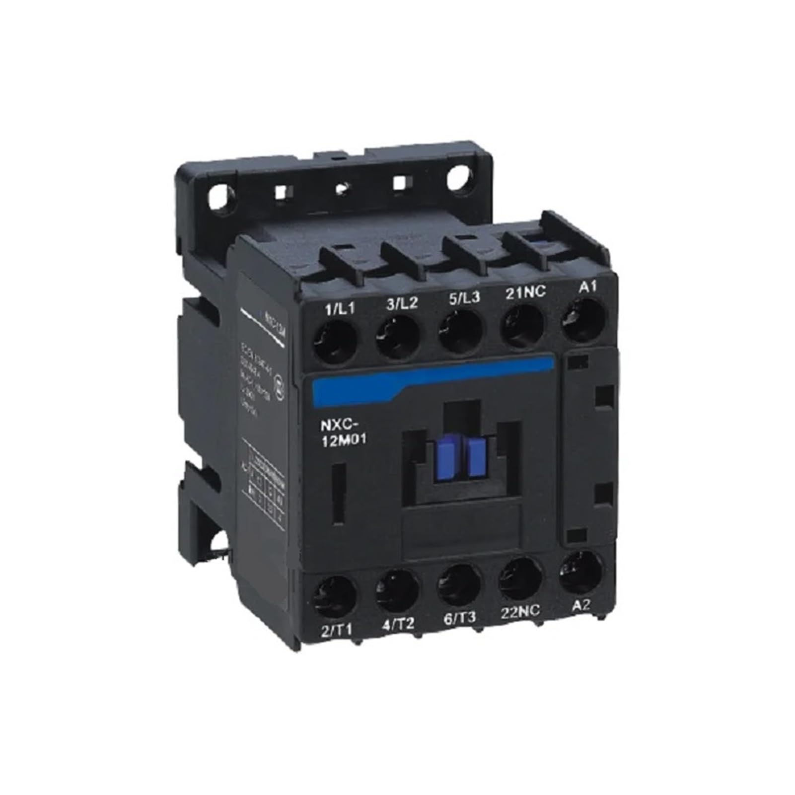 Compatible for CHINT NXC Miniature Contactor 6A 9A 12A 1NO 1NC AC DC 24V 110V 220V 380V with Cable Sleeves(Red,DC 48V,1NO)