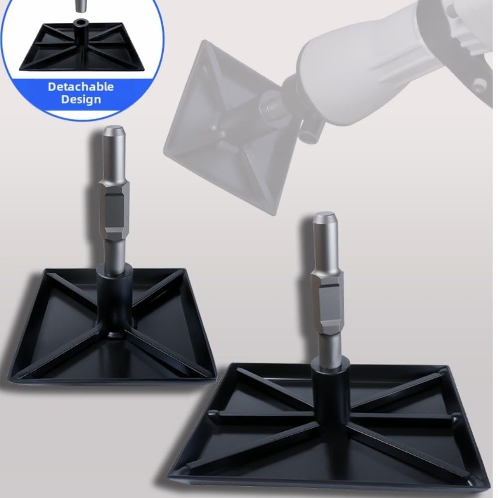 Plaque de percussion en alliage léger avec base épaisse élargie pour un compactage efficace du sol, pour marteaux électriques, design amovible