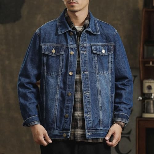 Chaqueta de mezclilla para hombre estilo camionero miniatura 2