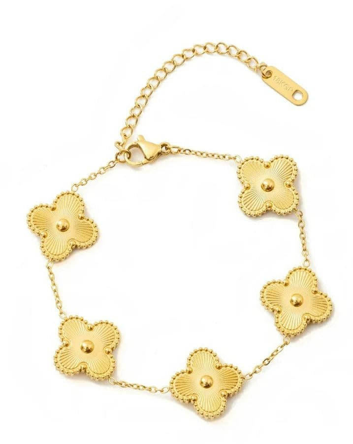 Image of Secret Stash Anti Tarnish Clover Bracelet for Women | Fancy Jewellery Gifts | Hand Band | Fashion Accessories for Girls | Minimal Jewelry Design | Ideal for Gifting | Gift for Diwali, Christmas, Marriage, Birthday