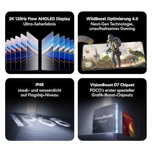 XIAOMI Poco F7 Ultra Smartphone, 16+512GB, Gelb, Handy ohne Vertrag, 50 MP, 120Hz AMOLED Display, Snapdragon...