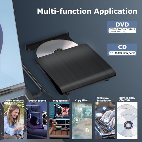 Lecteur externe CD DVD USB 3.0 universel pour résoudre l'absence de lecteur - 4