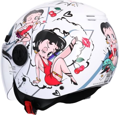 Casque moto Shiro BYUP Blanc Taille S, la solution confort anti-pression