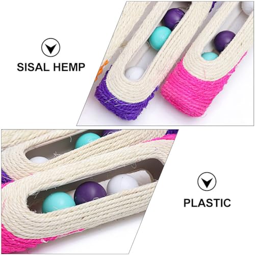 Rascador para gato con bola rodante y base de sisal miniatura 6