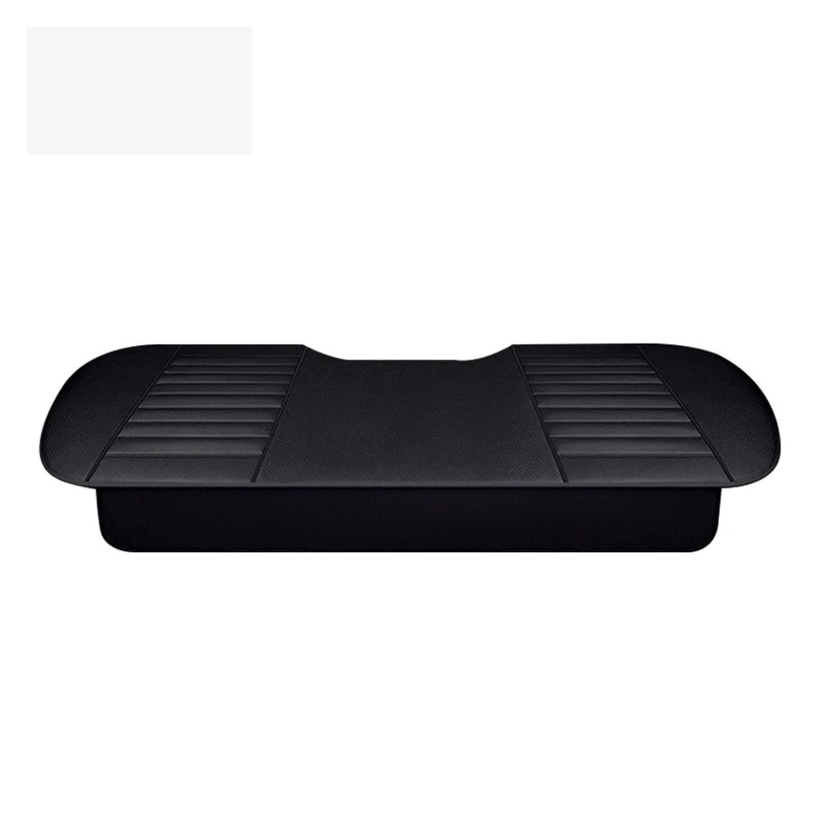 EDXNCVVM Four Seasons Car Chair Cover Breathable PU Leather Car Chair Cushion Anti Slip Pad Mat For Interior Accessories(Black rear 1pc)