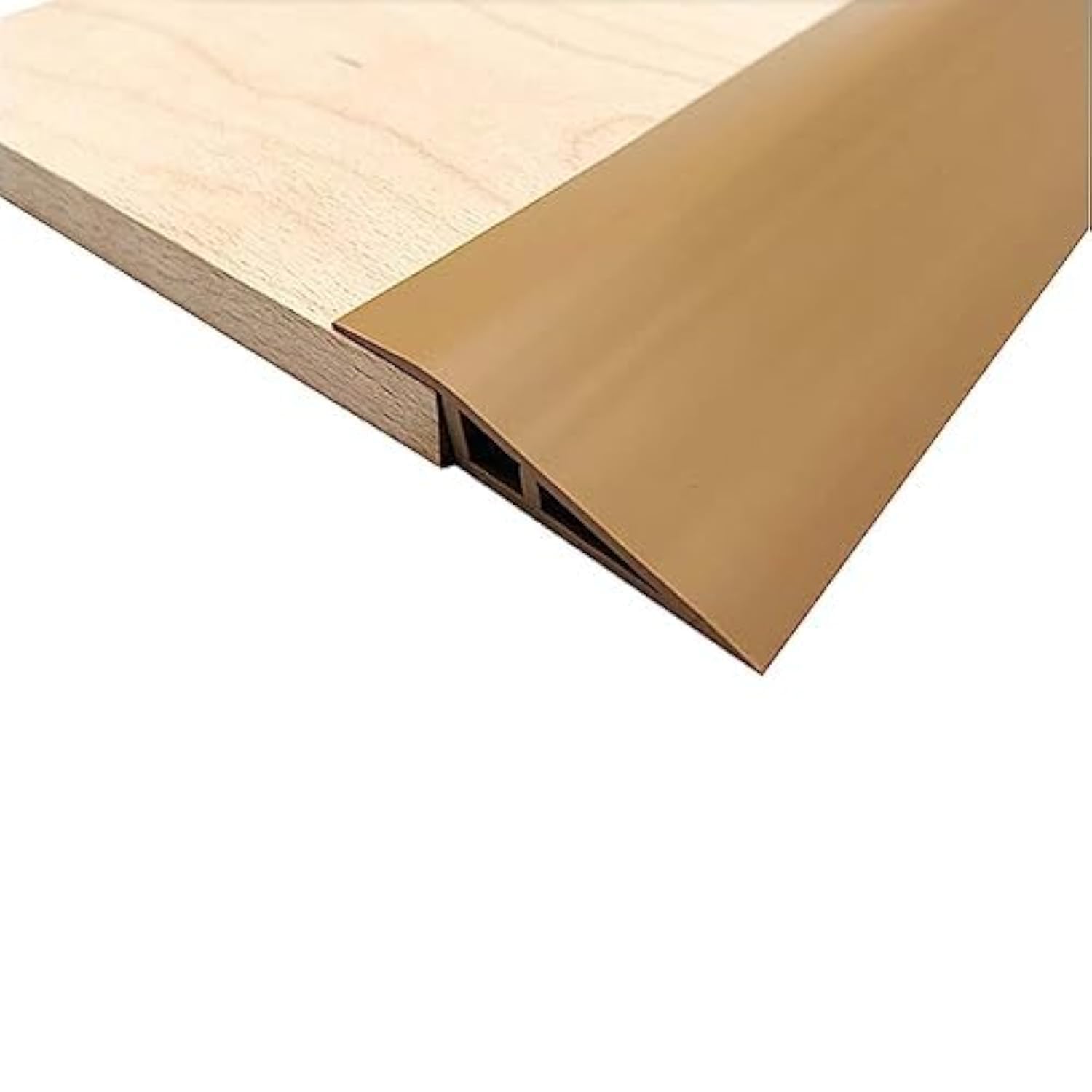 1M Perfil de Transición para Pisos PVC Tira de Umbral Tiras de Transición de Suelo Tapajuntas Suelo Adhesivo Tira Divisoria Puerta, Altura de Transición Inferior a 1.5 cm, Amarillo Marrón