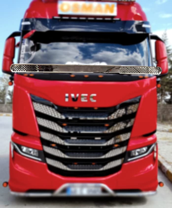 Aplique de rejilla de acero inoxidable pulido para Iveco S-Way