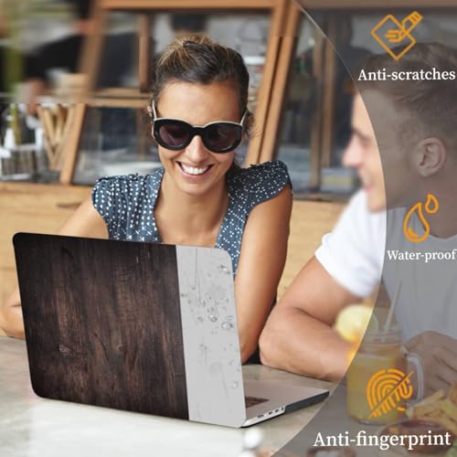 Funda MacBook Pro 15 A1398 rígida con efecto madera y protector teclado 2