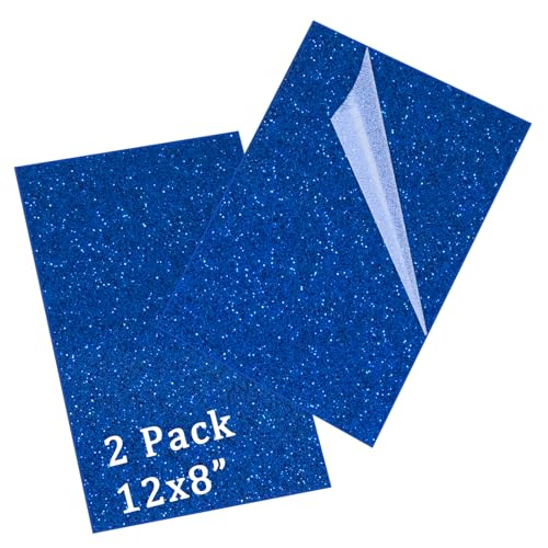 Image of Glitter Acrylic Sheets, Blue, 12 inchx8 inch, 2 Pack | 1 /8 in Thick, 3mm Cast Sparkly Sheets, For Laser Cutting & Engraving, Invitation Blanks & Signs, Festival Decorations