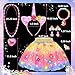YAOOBEY Princess Dress up Clothes for Girls 4-6,Light Up Toddler Princess Toys for 3 4 Year Old Girls Christmas Gift