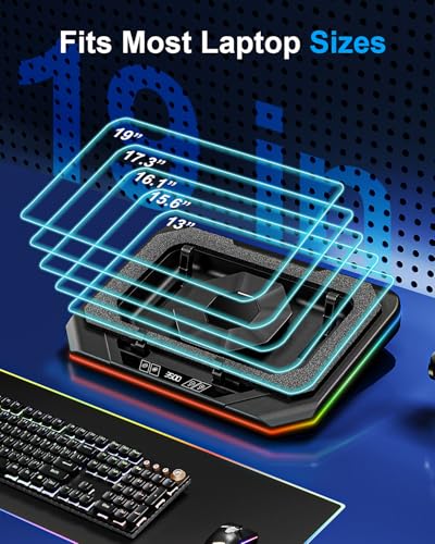 Almohadilla de refrigeración para portátil PR9011B con base ventilada y USB 7