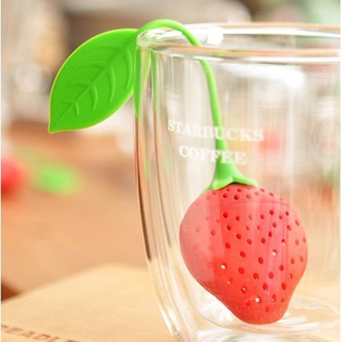 Cute Fantastic Strawberry Design Silicone Tea Strainer