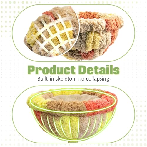 Image of kathson Bird Nest,Bird Nest for Cage Winter Warm Parakeet Nest Bird Breeding Nest Bed for Parrots, Budgies, Lovebirds, Canaries, Finches and Other Small Birds(Orangish Yellow)