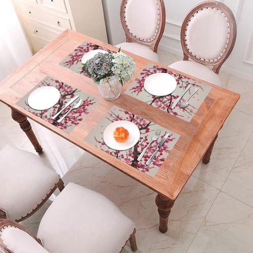 Sets de table tissés de qualité supérieure en PVC lavable lot de 4