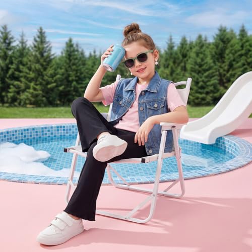 Image of Baby Toddler Girl Flare Pants 4 Pack Girls Ribbed Cotton Leggings | Soft & Stretch,Wide Leg,Comfy Elastic Waistband,Pull-On Style,Solid Color,Ruffle Bell Bottom Pants,Casual Fall Winter Clothes