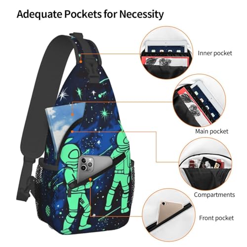 Mochila cruzada urbana negra para hombre y mujer miniatura 4