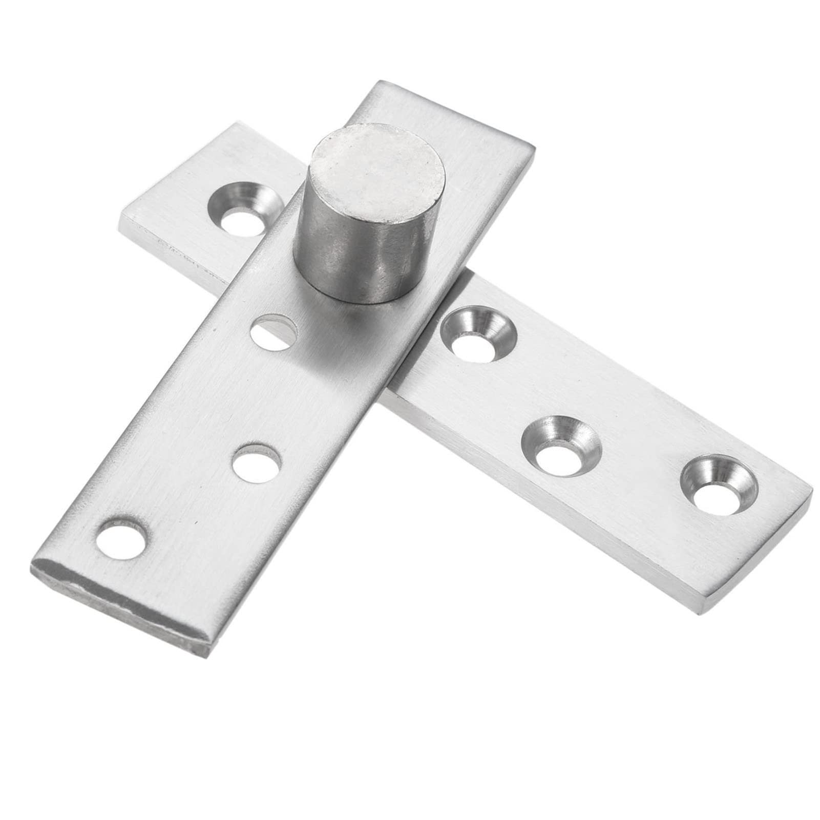 AUNANGLJSCS 1 Set 360 Degree Rotation Axis 150mm Stainless Steel, for Wooden Doors, Alloy Frame, Rotating Hinges Up and Down Location Shaft Hidden Pivot Hinge