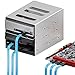 immagine 1deleyCON 3x 0,5m Cavo SATA III Cavo Dati S-ATA 3 Cavo di Collegamento per SSD HDD con Clip in Metallo 6 Gb/s 2x Dritto Connettore L - Blu