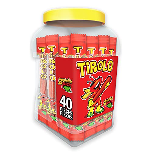 Zumba Pica Tirolo Tamarind Straw (40 Count) - Tamarindo Mexican Candy Sticks - Tamarindo Straws - Tamarind Candy - Tamarin Sticks - Tamarin Straws - Michelada Straws