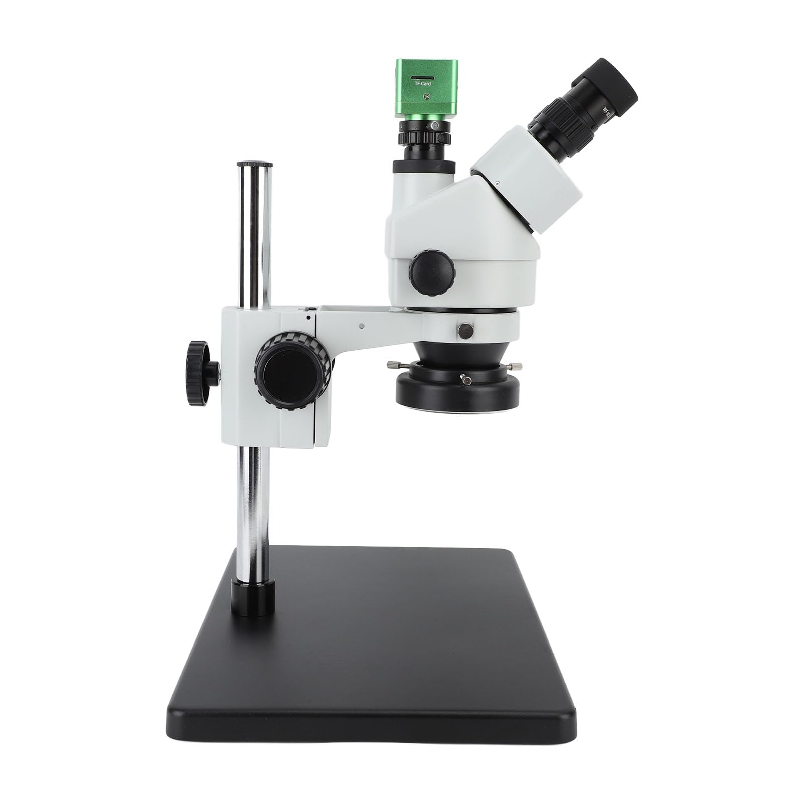 Microscopio Trinocular, Cámara de Microscopio Zoom Digital 7X 41MP 1080P AC100-240V 7X a 45x USB Aleación de Aluminio con Luz LED para Joyería (Enchufe de la UE)