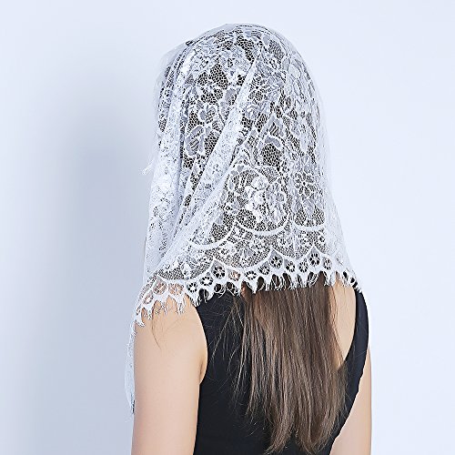 White Infinity Scarf Mantilla - Catholic Veil Church Veil Head Covering Latin Mass #TOP3