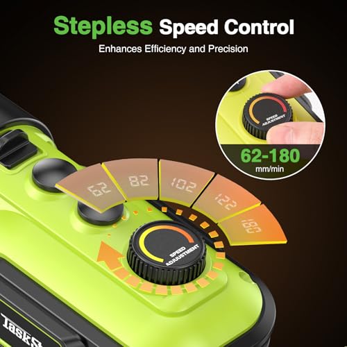 Taskstar Electric Caulking Gun for 300ML-Cartridges, 21V Silicone Gun Applicator with 2 x 2000 mAh Batteries & Built-in LED Light for Caulking and Sealing, Low Noise & Heavy Duty (280-330ML) 7 Taskstar Electric Caulking Gun for 300ML-Cartridges, 21V Silicone Gun Applicator with 2 x 2000 mAh Batteries & Built-in LED Light for Caulking and Sealing, Low Noise & Heavy Duty (280-330ML) - Image 7