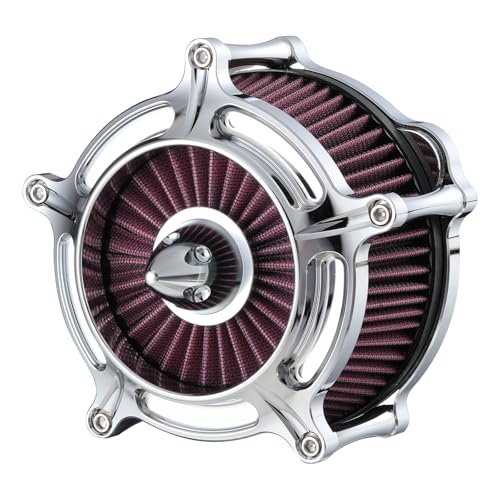 Motorcycle Air Filter for Harley Air Cleaner Davidson Air Intake Cleaners Harley Softail Touring Street Road King Glide Powersports Air Filters D-For Softail 18-25 Touring 17-25 Red