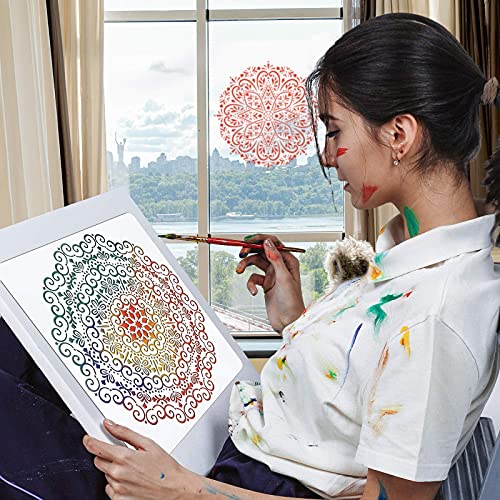VETPW 4 Grandes pièces Mandala Pochoir Dessin