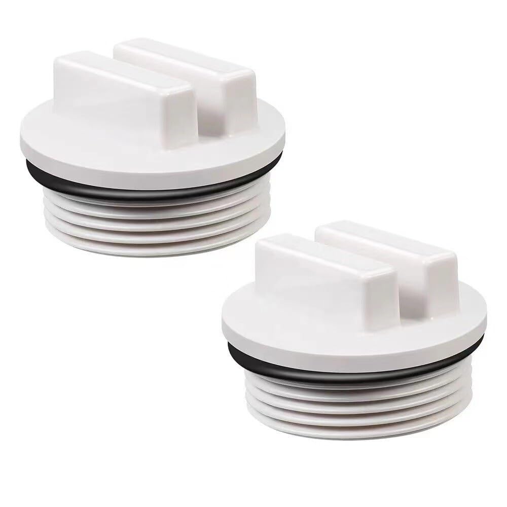 Lot de 6 Bouchons Filetés d’Hivernage Piscine et Spa 1,5 Pouce avec Joint Torique, Bouchons de Retour d’Eau et de Vidange de Filtre