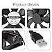 ACEIRMC 4pcs 120mm USB Brushless Cooling Fan 120mm x 25mm DC 5V Quiet Cooling Fan 12025 Mini Computer Fan for Small Appliances Series Replacement (12025 5V USB)