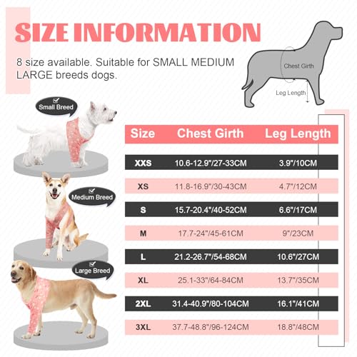 Image of ROZKITCH Dog Sleeves for Wounds Front Legs Right Left Leg, Pet Prevent Licking Wound Elbow Knee Protector, Dog Recovery Suit Cone Collar Alternative for Sprain ACL CCL Arthritis Joint Care Rabbit S