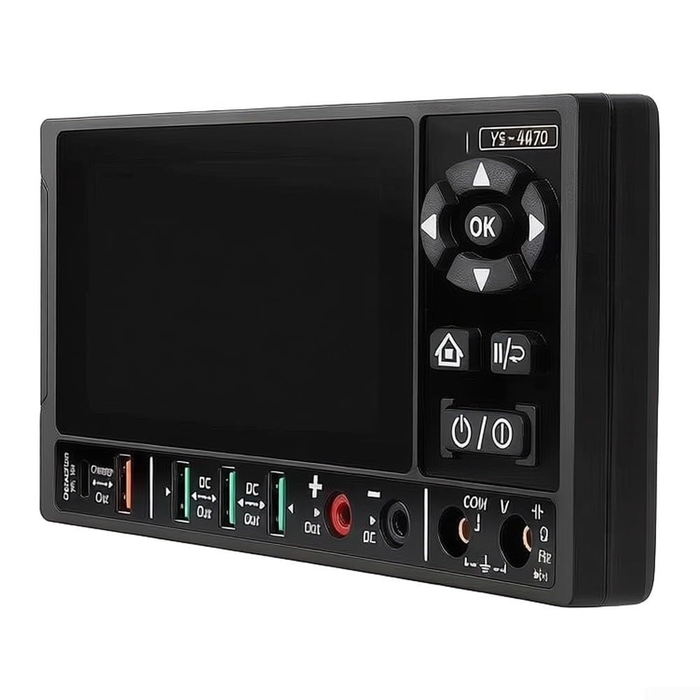 YS-4470 Multimetro digitale amperometro con True RMS, rilevatore di tensione di corrente 10A per la riparazione del telefono cellulare, alta precisione ± 0,5% DC, display retroilluminato, nero