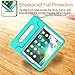 BMOUO Kids Case for iPad 9.7 Inch - 2017/2018, Air 2 - Turquoise with Screen Protector, Shockproof Handle Stand
