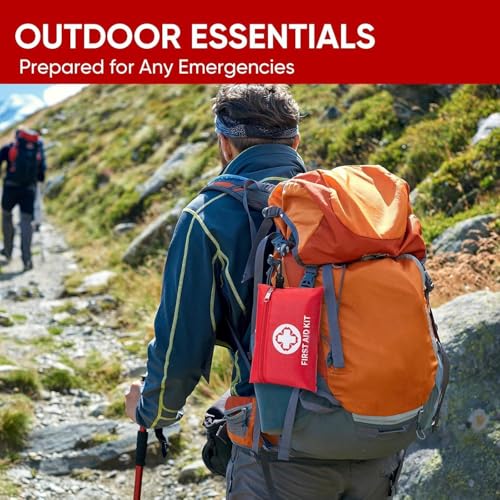 Medi Mini First Aid Kit Travel Essential, Emergency Kit with 82 Pieces Survival Kits for Home, Office, Camping & Outdoor Adventures, Compact & Portable for Holidays, Workplace Family Safety - Image 4